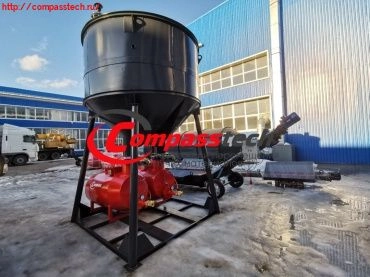 Модуль: мобильный силос модель v-10 с системой пневмотранспорта